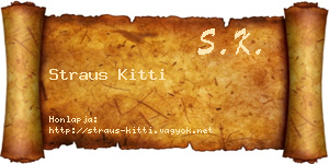 Straus Kitti névjegykártya